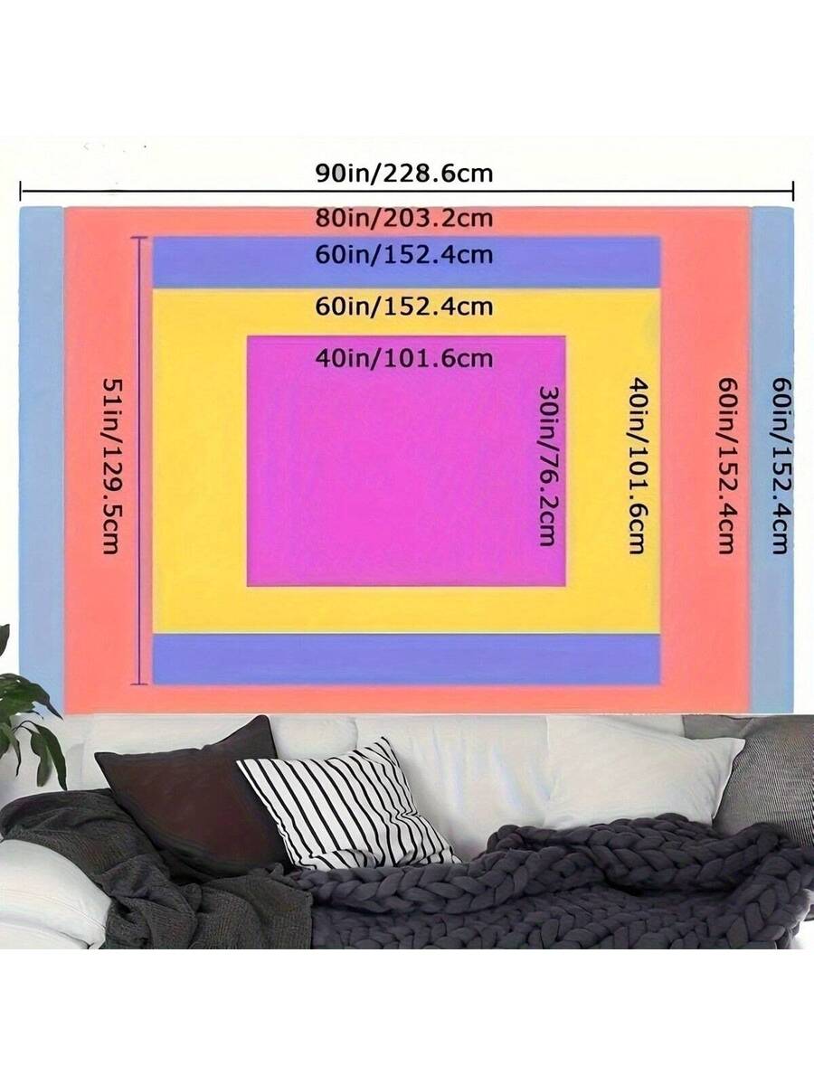 Blue nebula tapestry product detail with white star highlights