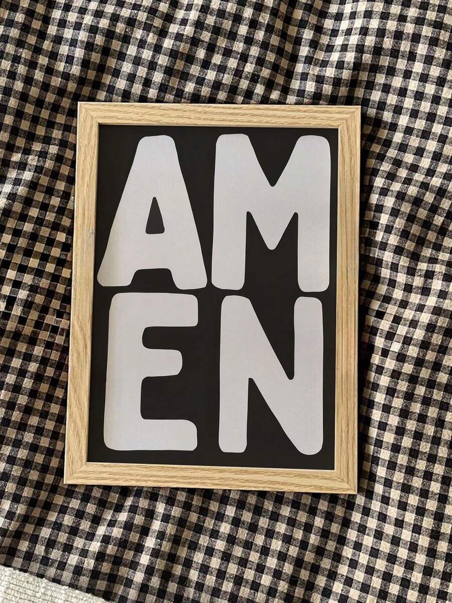 Amen Jesus Christian Canvas Wall Art Vintage Bible Verse Religious Home Decor