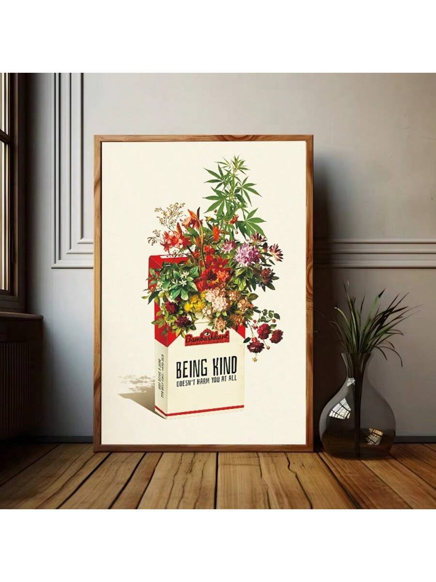 Transform your space with this vibrant botanical wall art poster, designed to inspire positive energy in any room. Crafted from durable canvas, this unframed hanging painting features a stunning multicolor botanical design that complements modern and traditional décor alike. The waterproof material ensures longevity, while the removable design allows you to refresh your walls without commitment. Perfect for living rooms, offices, bedrooms, or bathrooms, this versatile piece brings nature's beauty and uplift
