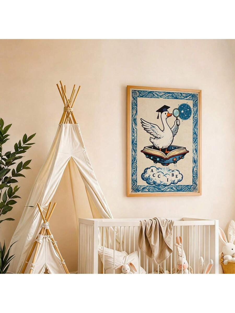 Bring scholarly charm to any space with this whimsical Professor Goose canvas art. Perfect for libraries, home offices, and study rooms, this playful piece features a distinguished goose in academic attire, adding personality and humor to your décor. The vibrant multicolor design works beautifully in living rooms, bedrooms, and creative spaces year-round. Whether you're decorating for the holidays or refreshing your everyday environment, this unique canvas art celebrates curiosity and imagination. A delight