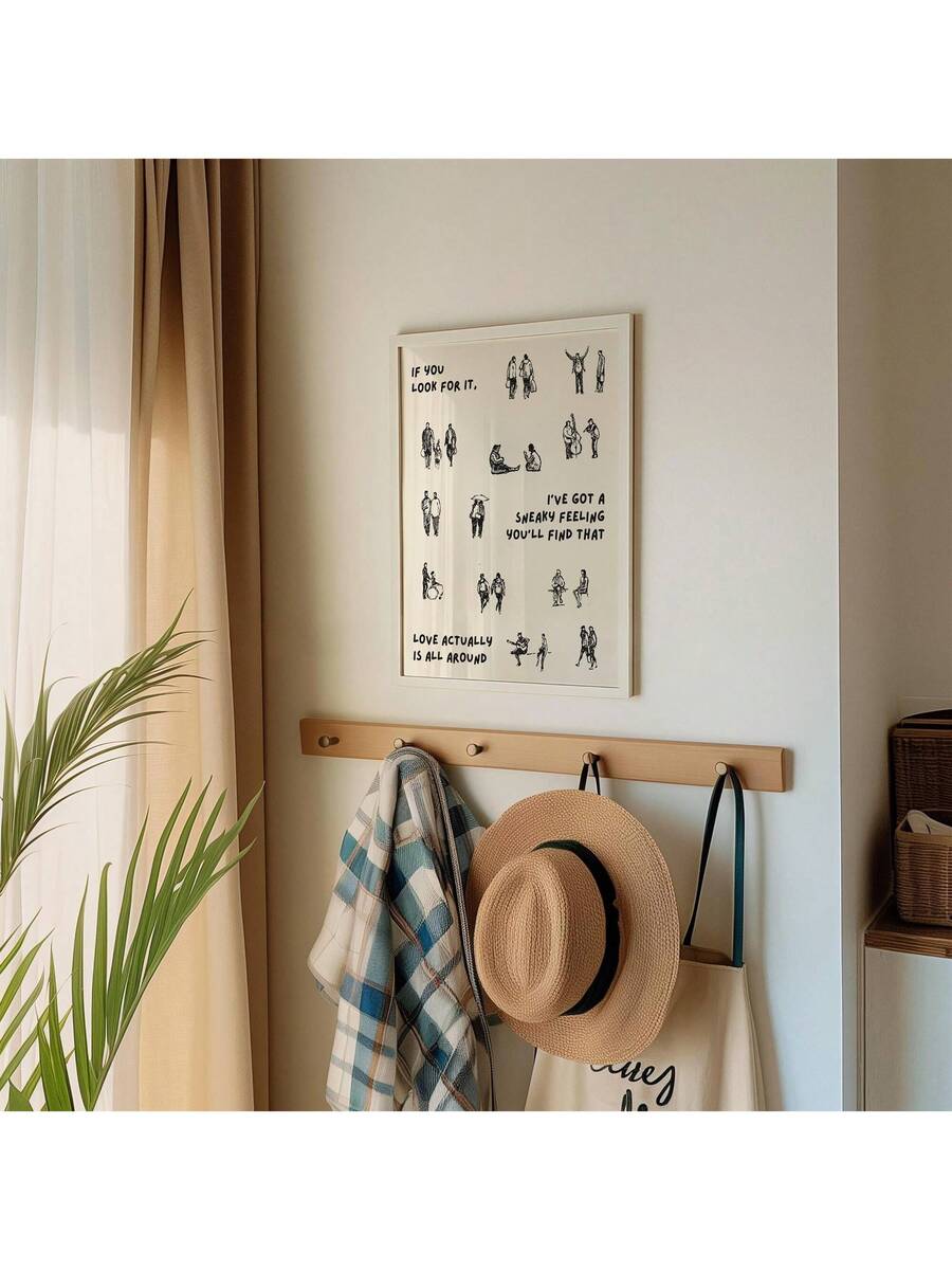 Interior mockup of modern canvas poster for living room decoration