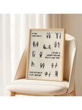 Modern letter canvas art example for soft romantic interior styling