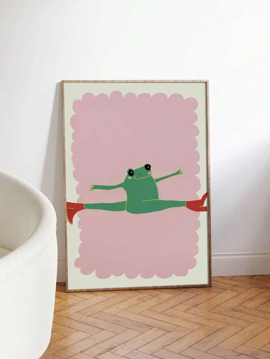 Bring whimsical charm to your space with this playful vintage frog wall art poster. Featuring a minimalist aesthetic design, this multicolor canvas piece adds personality and character to any room. Perfect for living rooms, bedrooms, home offices, or creative spaces, it celebrates nature with a modern twist. Whether you're decorating for a special occasion or refreshing your everyday décor, this abstract art poster serves as a delightful conversation starter that works year-round.