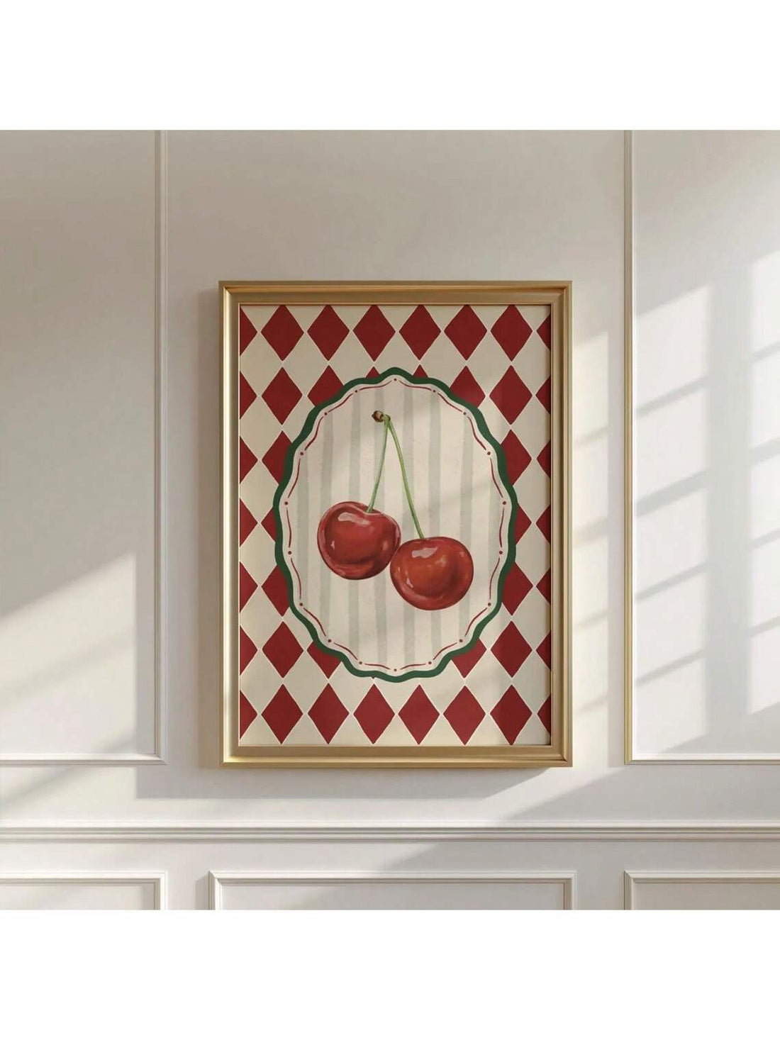 Elevate your kitchen or restaurant with this striking retro red cherry canvas wall art. Featuring a timeless aesthetic design, this piece combines vintage charm with modern appeal, making it an ideal focal point for culinary spaces. 