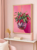 Funky wall decor canvas option with red green silver black white and gold tones