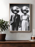 Retro kitchen print options showing framed and unframed disco chili wall art
