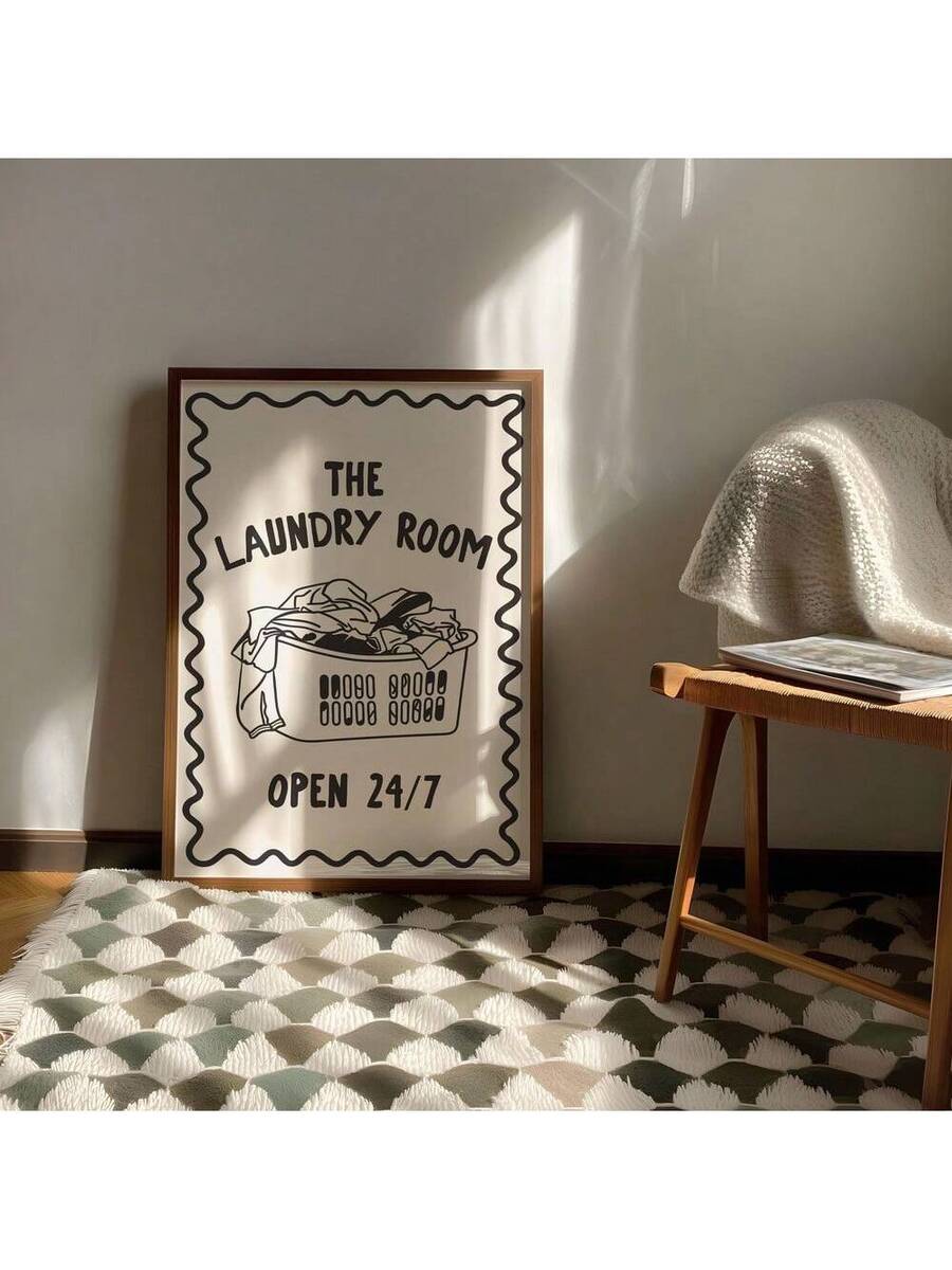 Transform your laundry room into a stylish sanctuary with this minimalist vintage canvas poster. Featuring clean lines and a timeless aesthetic, this piece brings warmth and character to any space—whether displayed in your laundry room, bedroom, living room, kitchen, or home office.