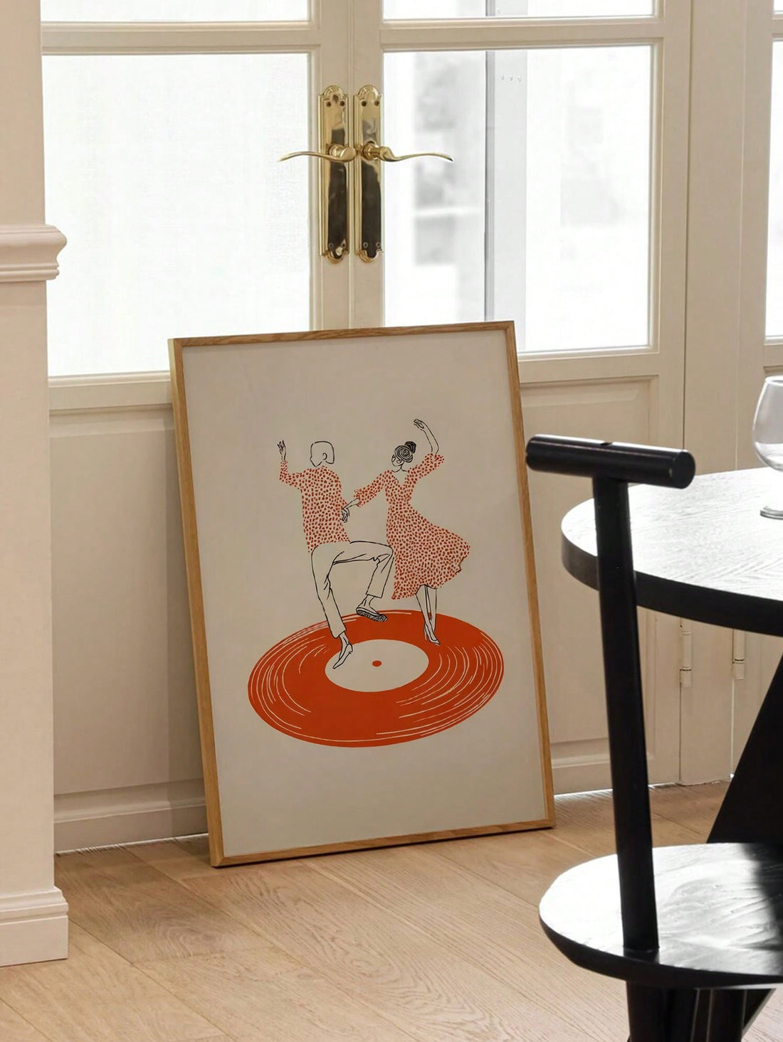 Capture the elegance of mid-century style with this striking 1950s dance couple poster. Featuring authentic vintage aesthetics, this unframed wall art celebrates the golden era of swing and ballroom dancing. 