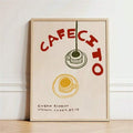 CAFECITO wall art poster for kitchen coffee bar featuring Cuban espresso description