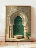 Ramadan decor wall art with ornate Islamic doorway and lantern details
