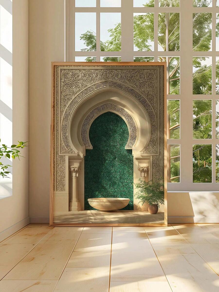 Architectural wall art for entryway prayer room or living room