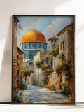 Neutral Islamic print for prayer room hallway or modern living room decor