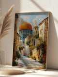 Neutral Islamic print for prayer room hallway or modern living room decor