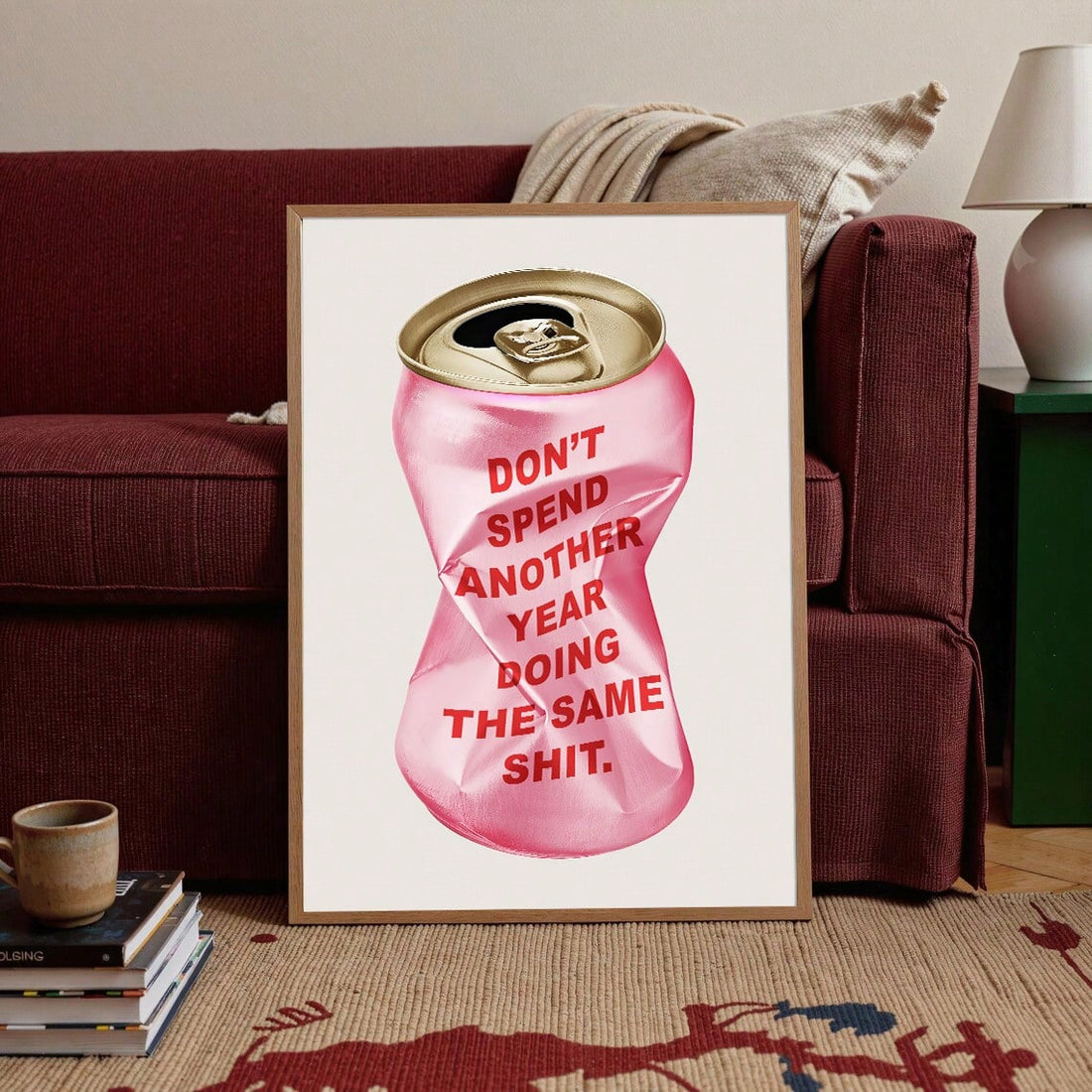 Transform your space with this elegant pink canvas poster featuring an uplifting motivational quote. Perfect for bedrooms, dorm rooms, or any area needing a dose of daily inspiration, this piece combines aesthetic appeal with meaningful messaging.
