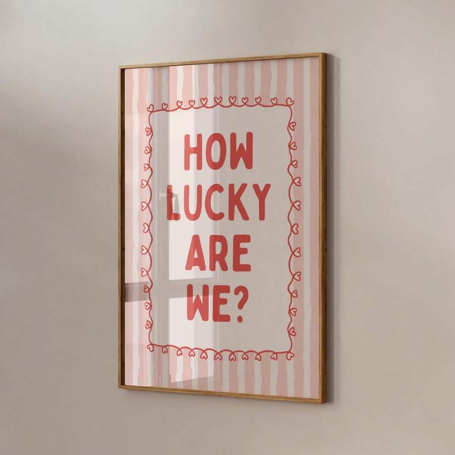Collegiate poster print with blush pink background and upbeat typography