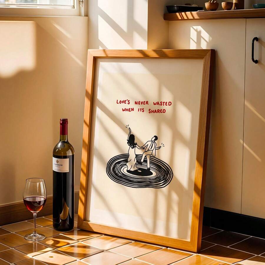 Transform your space with this stunning Olivia Dean lyrics canvas wall art. Featuring minimalist typography and romantic love quotes, this piece brings warmth and inspiration to any bedroom or living area.