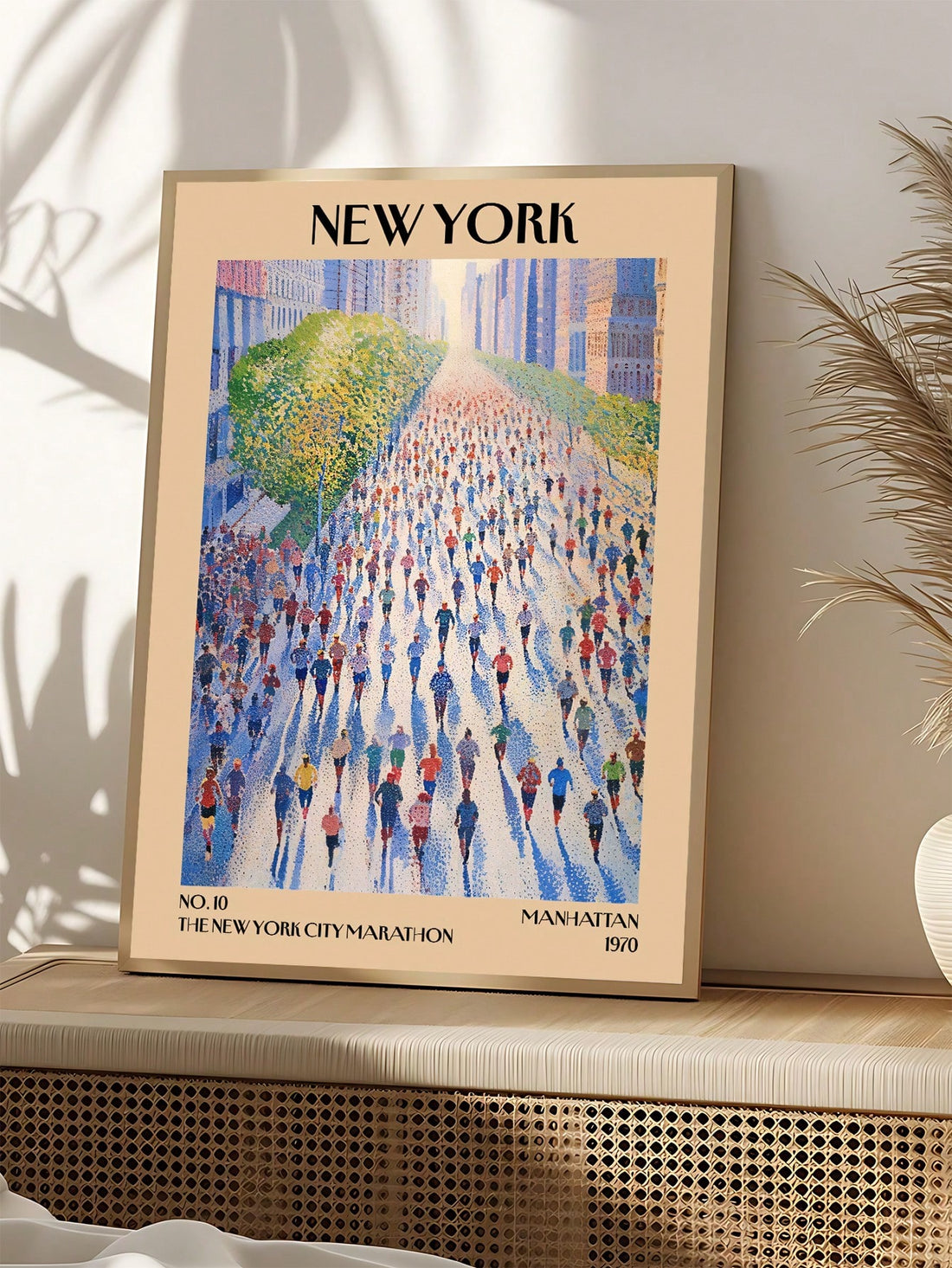 Elevate your space with this striking vintage basketball painting poster, where impressionist techniques bring dynamic energy to classic sports imagery.