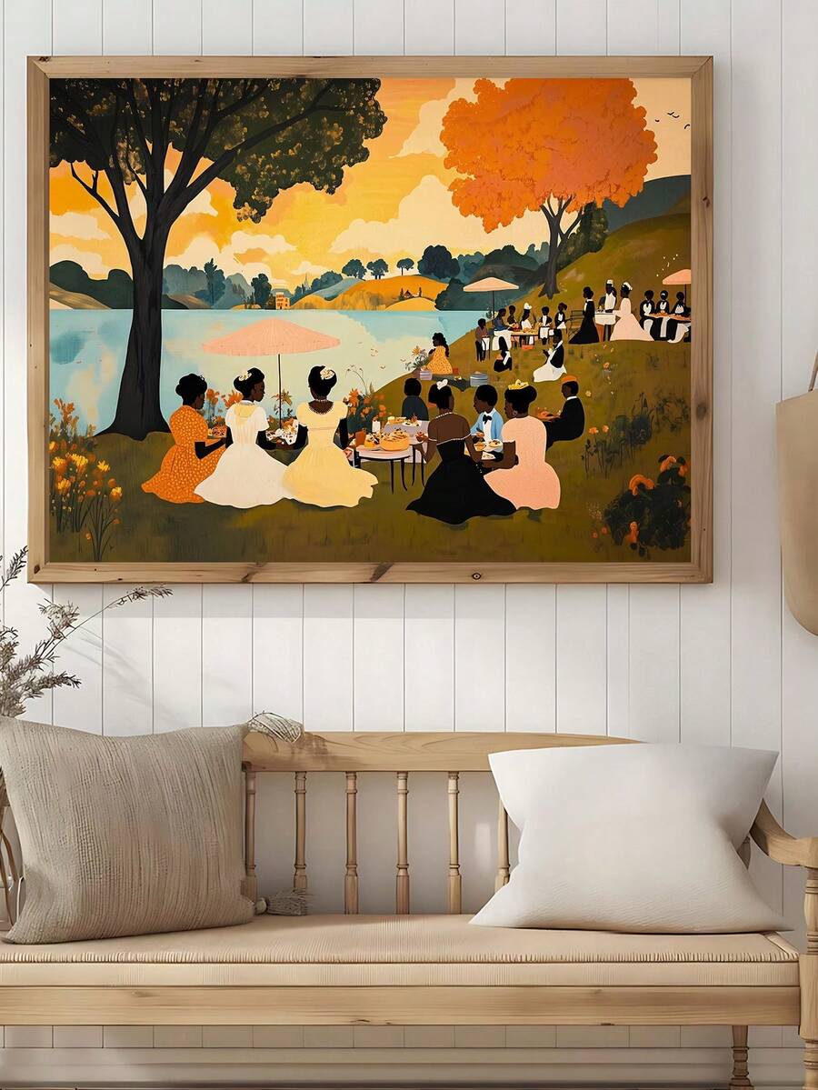 Celebrate the spirit of freedom and Black excellence with this striking Afro-centric Juneteenth art piece. Featuring vibrant animal and plant patterns in a modern cartoon style, this canvas artwork brings cultural pride and contemporary flair to any space.
