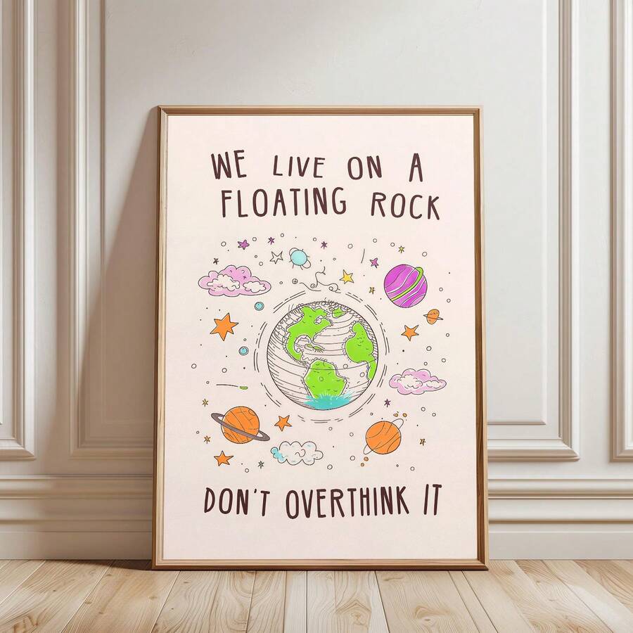 Transform your space with this minimalist motivational wall art featuring the empowering message "Don't Overthink It." Printed on durable waterproof canvas, this unframed piece combines clean typography with subtle geometric elements for a modern aesthetic. Perfect for dining rooms, bedrooms, or any area needing a daily dose of inspiration. The lightweight design makes it easy to display, while the timeless message serves as a gentle reminder to embrace simplicity and let go of unnecessary stress. Ideal for