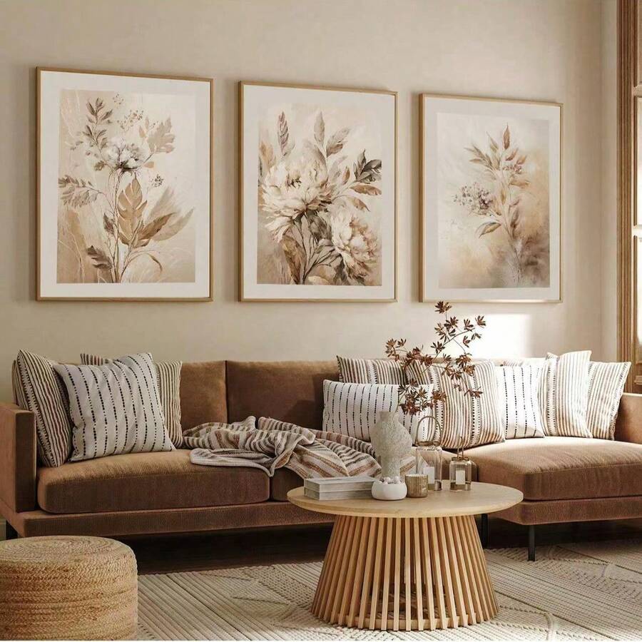 Transform your dining room with this stunning Neutral Floral Canvas Art Set, featuring bohemian-inspired botanical designs that blend seamlessly with modern décor. Each unframed print showcases delicate plant patterns in soft, neutral tones—perfect for creating a calming, sophisticated atmosphere. Crafted on premium canvas with waterproof properties, these pieces are durable and easy to display. Ideal for fall aesthetics and contemporary interiors, this versatile set adds warmth and natural beauty to any sp
