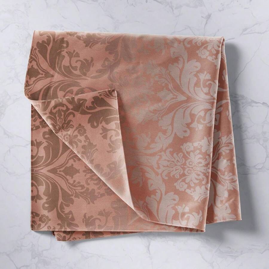 Red black vintage tapestry with floral damask pattern
