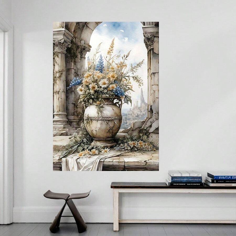 Bring botanical elegance to your space with this modern watercolor flower canvas art. Featuring delicate plant illustrations in soft, artistic tones, this unframed painting combines contemporary design with vintage charm. The high-quality canvas material is waterproof, making it ideal for any room—living room, bedroom, or dining area. Perfect for adding a natural, sophisticated touch to your home décor without overwhelming your walls.