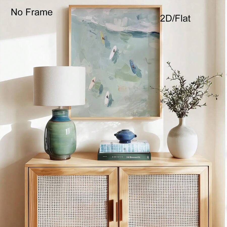 Bring the serene beauty of the ocean into your home with this stunning set of 2 abstract ocean prints. Each piece features modern graphic landscapes that capture the essence of coastal living, perfect for beach-inspired interiors. Crafted on high-quality canvas, these unframed paintings are waterproof and durable, making them ideal for any room—especially dining areas where they'll spark conversation. Transform your space with waves of color and contemporary design that evoke the peaceful energy of seaside 