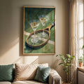 Countryside tennis club canvas print styled in a relaxed living room