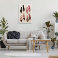 Rustic lips canvas poster
