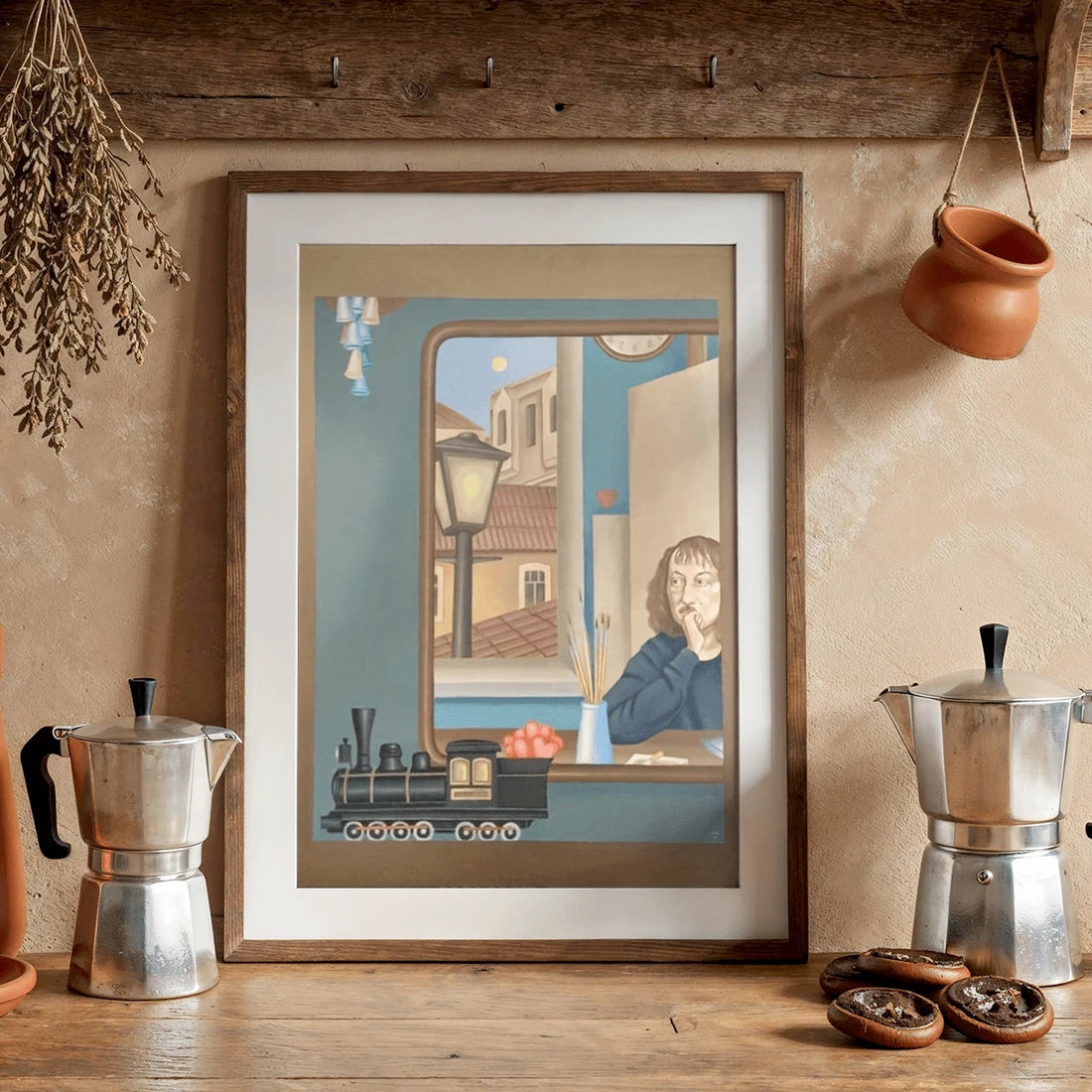 Add a touch of personality to any space with this vintage-inspired humorous landscape poster. Featuring a modern graphic design, this versatile wall art works perfectly in home offices, dorm rooms, living spaces, or as a thoughtful housewarming gift. Crafted on durable canvas, it's available framed or unframed to suit your style. The waterproof material ensures lasting quality, while the removable design makes it easy to reposition or update your décor whenever you like. Whether you're looking to brighten u
