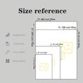 Canvas poster size reference comparing 20 by 30, 30 by 40, 40 by 60 and 50 by 70 centimeter dimensions
