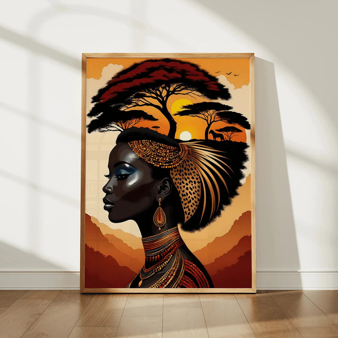 Celebrate bold artistry with this striking African Woman Wall Art Poster. Featuring vibrant abstract designs with modern aesthetics, this canvas piece brings cultural elegance to any space. Perfect for living rooms, offices, or bedrooms, it combines figure, animal, and plant motifs in a contemporary style. Available as an unframed painting or framed picture for easy hanging. The waterproof canvas ensures durability, while the removable design lets you refresh your décor whenever inspiration strikes. Transfo