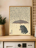 Calm Japanese frog print with matte finish
