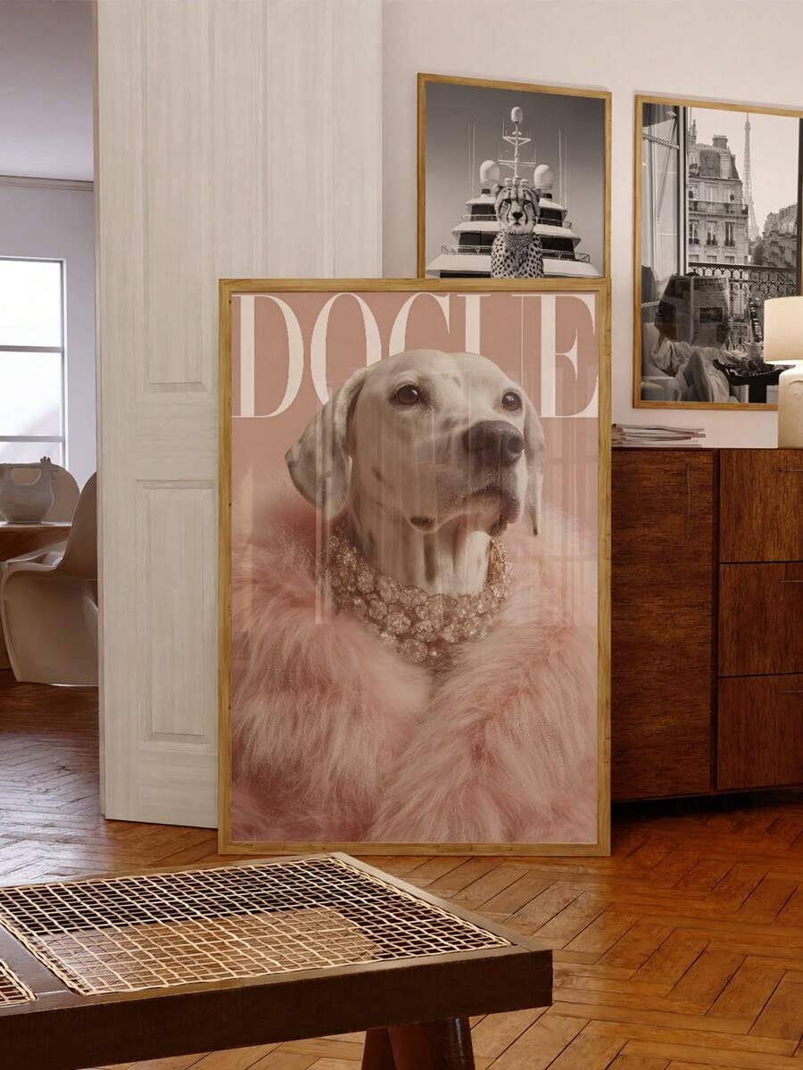 Bring warmth and personality to any space with this chic frameless dog portrait art print. Featuring a gentle canine design rendered in modern style, this canvas piece adds character to bedrooms, living rooms, and dorm spaces alike. The waterproof canvas ensures durability and easy maintenance, making it perfect for any environment. Display it solo for a minimalist statement or pair it with other prints for a gallery wall effect. A stylish way to celebrate your love for dogs while elevating your home decor.