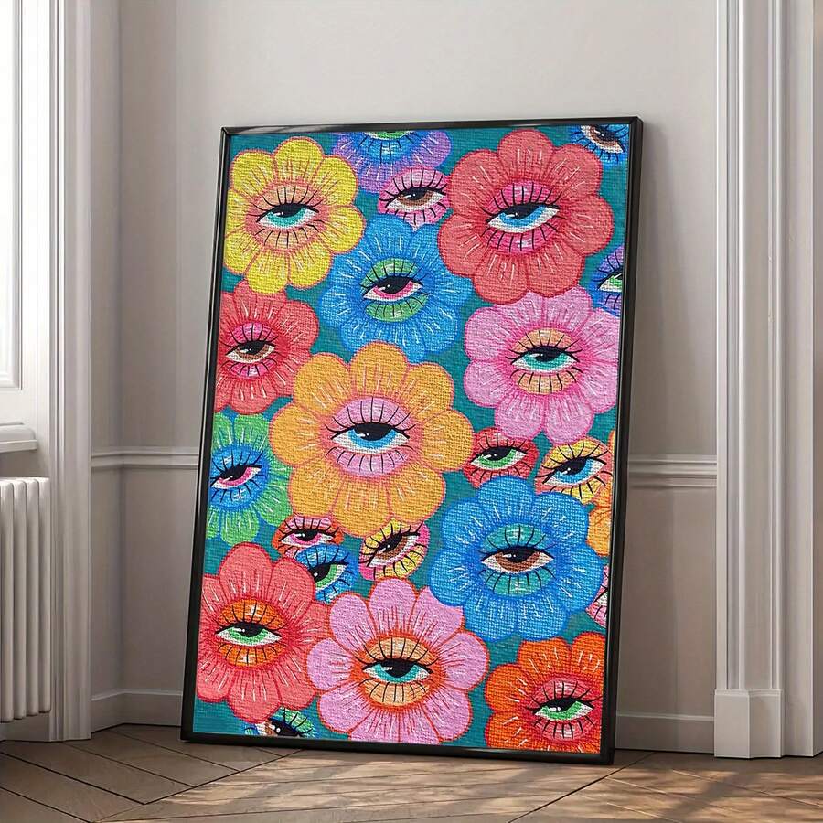 Transform your space with this stunning abstract floral canvas art featuring vibrant retro flower patterns. Perfect for modern home décor, this versatile piece works beautifully in dining rooms, bedrooms, or living areas. Choose between framed or unframed options to match your style. The waterproof canvas ensures durability and longevity, while the removable design makes it easy to update your walls without commitment. Ready to hang and instantly elevate any room with contemporary botanical elegance.