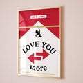 Cupid typography canvas print with French inspired text