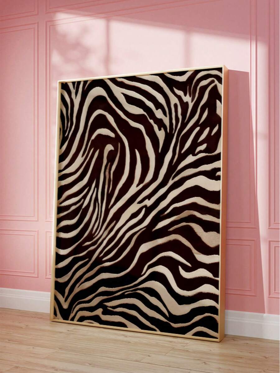 Zebra Modern Animal Poster, Zebra Pattern Black White Abstract Striped Print, Jungle Style Wall Art, Safari Decor main room view image 1 of 9
