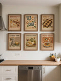 Vintage food poster set with pasta coffee cheese and wine