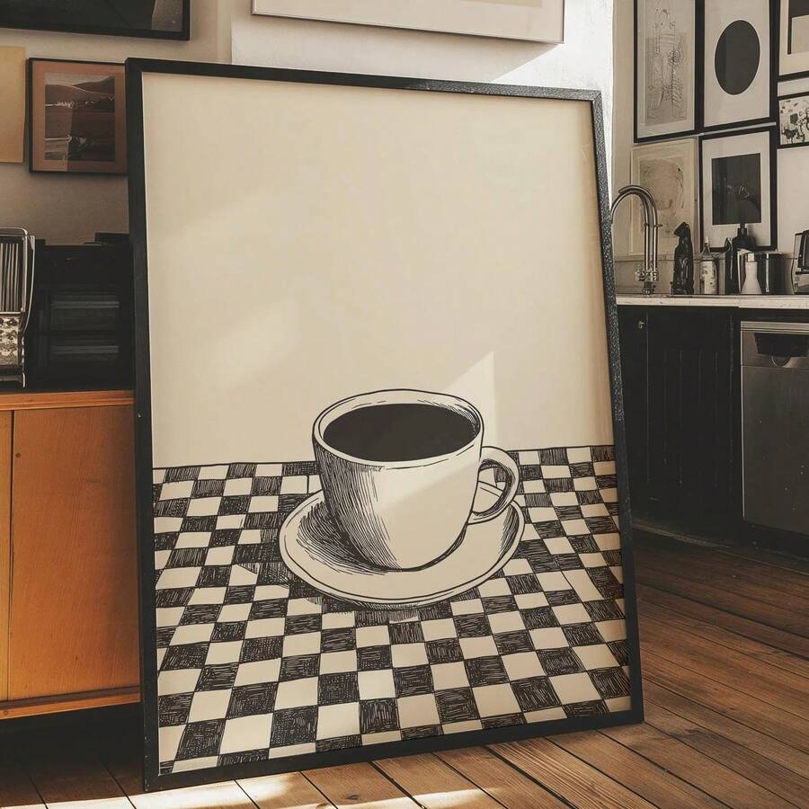 Breakfast wall decor for dining room kitchen nook or pantry with French bistro mood