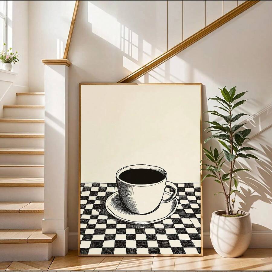 Breakfast wall decor for dining room kitchen nook or pantry with French bistro mood