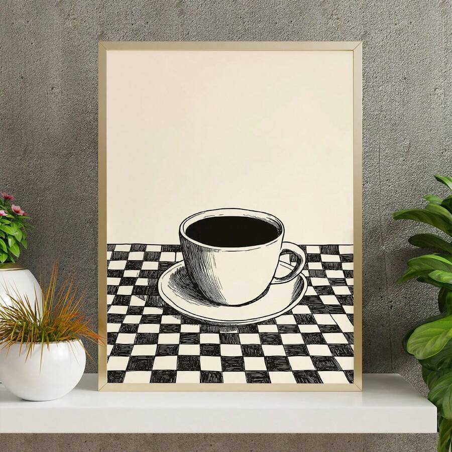 Breakfast wall decor for dining room kitchen nook or pantry with French bistro mood