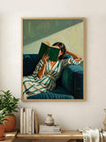 Book lover decor canvas for reading corner bedroom living room or home office