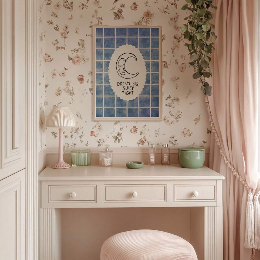 Transform your space with this frameless vintage moon canvas art print. Featuring a modern geometric design with subtle lettering, this unframed painting brings understated elegance to any room. Crafted on durable, waterproof canvas, it's perfect for bedrooms, living rooms, dining areas, and bathrooms.