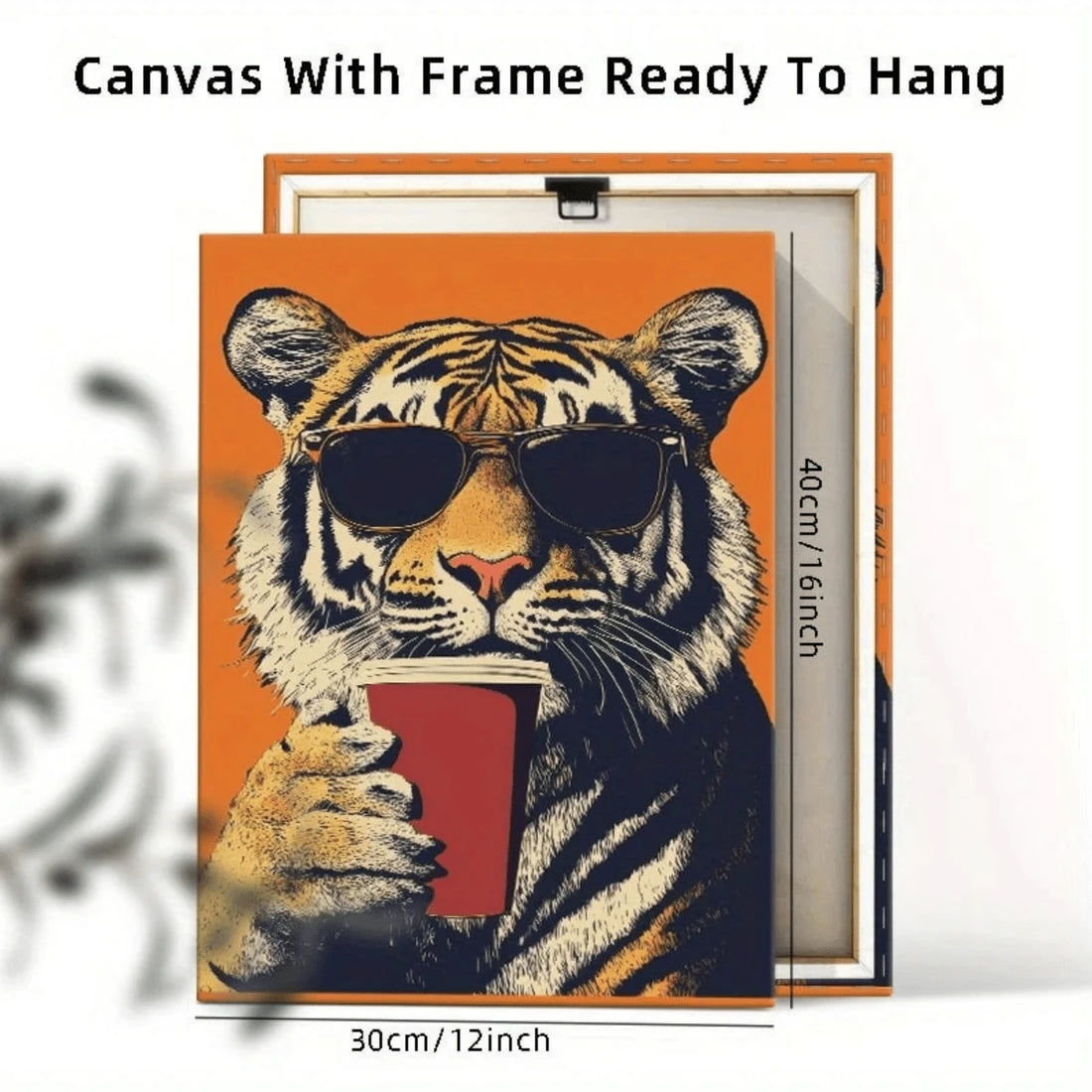 Transform your space with this eye-catching tiger canvas wall art featuring a cool, retro orange design. The stylish tiger sports trendy glasses, bringing personality and charm to any room. Crafted on durable canvas, this piece works beautifully in dining rooms, bedrooms, or living spaces. Available as an unframed painting or framed picture to suit your preference. The waterproof material ensures lasting vibrancy, while the removable design lets you update your decor whenever inspiration strikes. Perfect fo