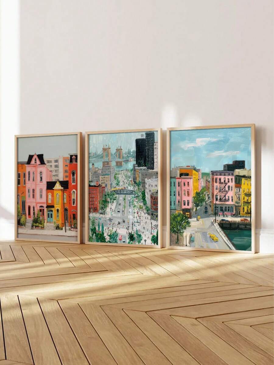 Bring Cincinnati's iconic skyline to life with this minimalist poster set. Featuring clean lines and modern design, these prints capture the essence of Ohio's vibrant riverfront city. Perfect for living rooms, bedrooms, dining areas, or bathrooms, this multicolor graphic art adds character to any space. Printed on quality chemical fiber material, each poster celebrates the city's unique architectural charm. Ideal for travelers, locals, or anyone seeking distinctive wall decor that tells a story.