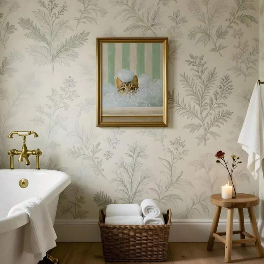 Bring playful charm to any space with this whimsical cat bubble bath poster. Featuring an adorable feline design, this modern artwork celebrates pet lovers everywhere. Printed on high-quality canvas with waterproof protection, it's perfect for bathrooms, bedrooms, or any room needing a touch of personality. The unframed design offers flexible styling options to match your décor. A delightful addition for cat enthusiasts and animal art collectors alike.