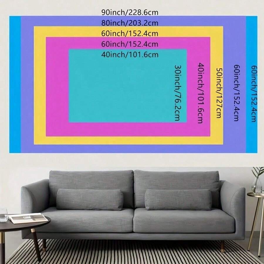 Pink disco ball room decor tapestry shown above bed as tropical wall art
