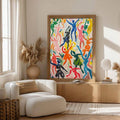 Modern colorful dance canvas wall decor