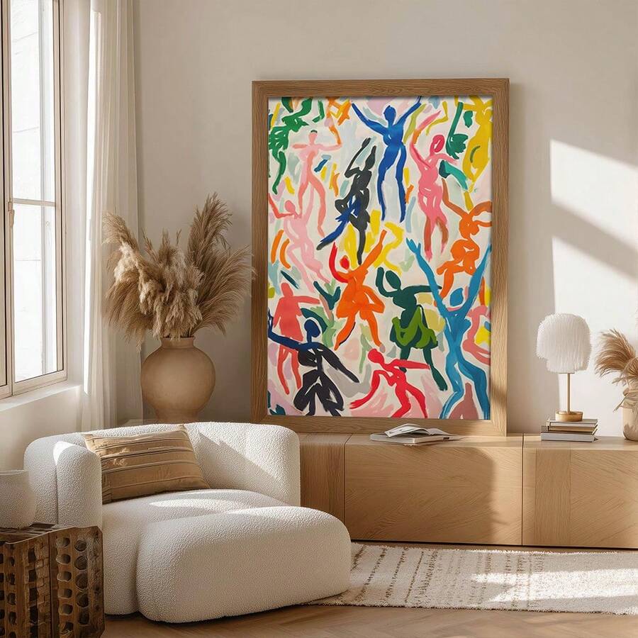 Modern colorful dance canvas wall decor