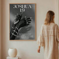 Unframed Joshua 1:9 faith poster with hand imagery